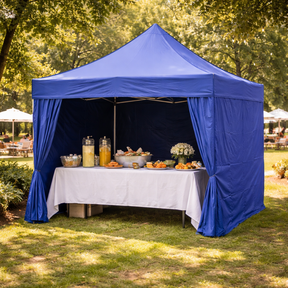 3x3m Heavy-Duty Clear PVC Pop-Up Gazebo with 4 Full Sidewalls – Transparent Professional Marquee