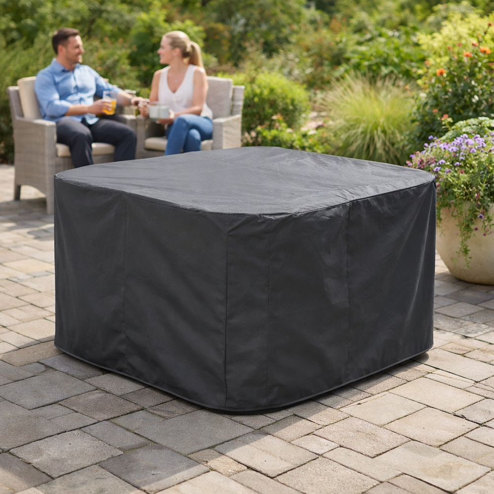 Rectangular Patio Set Cover – 4 Seat Charcoal – Durable Polyester – Outdoor Protection