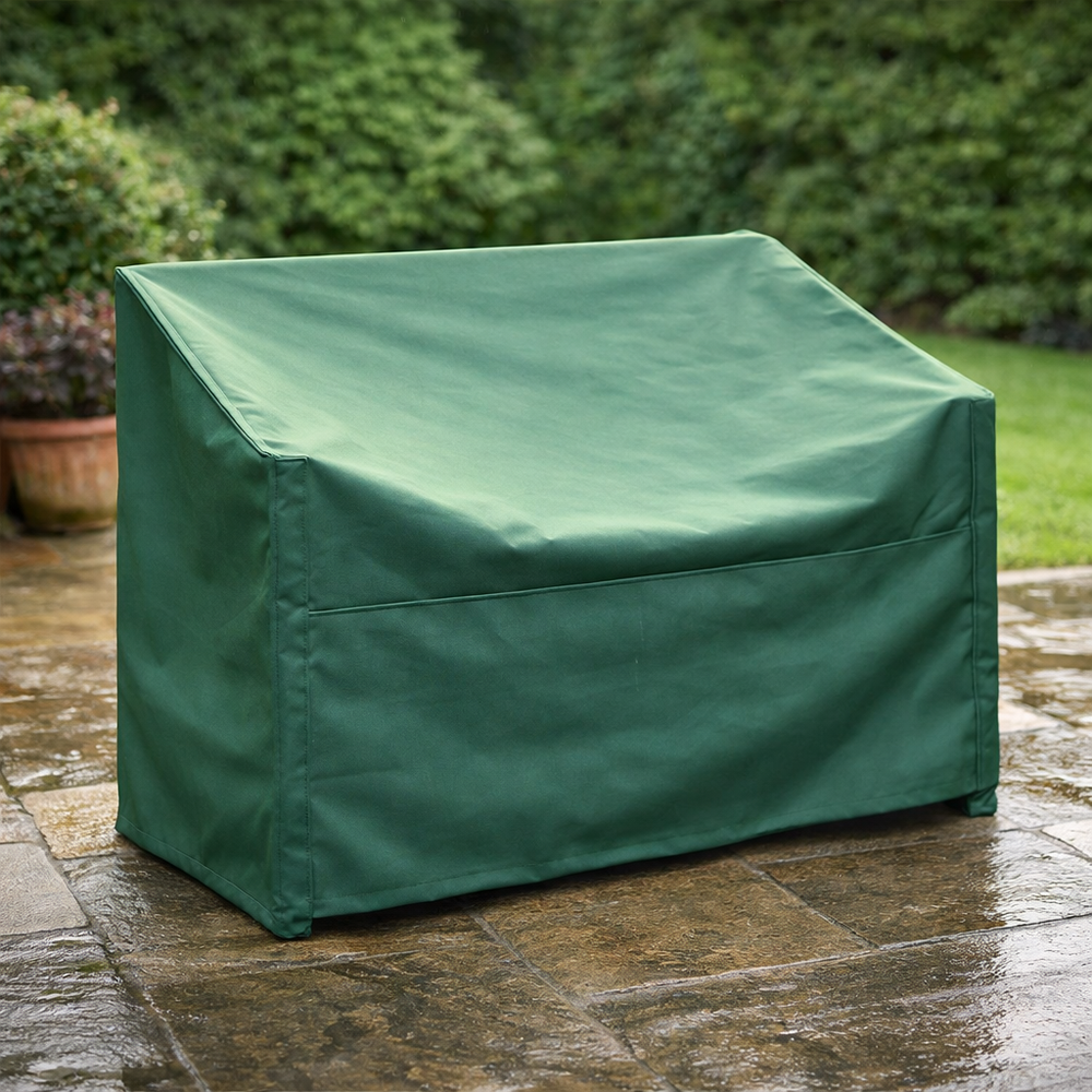 2 Seater Bench Cover – Small Green – UV Stabilized Polyester – Outdoor Protection