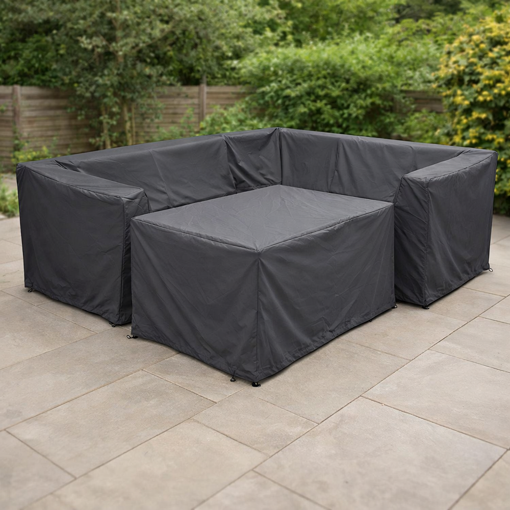Square Corner Sofa Dining Set Cover – 300cm Charcoal – Heavy Duty Protection
