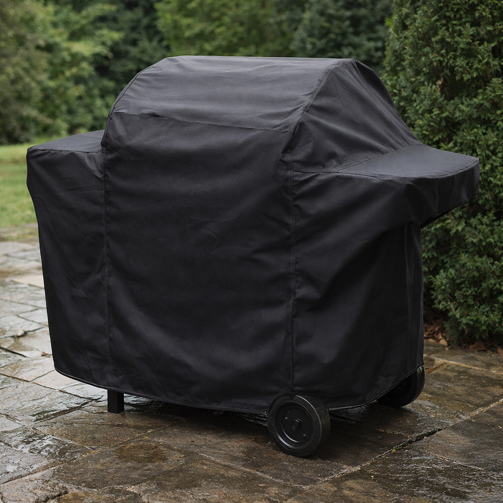 Large Barbecue Cover – Black – Heavy Duty Waterproof – Outdoor Protection