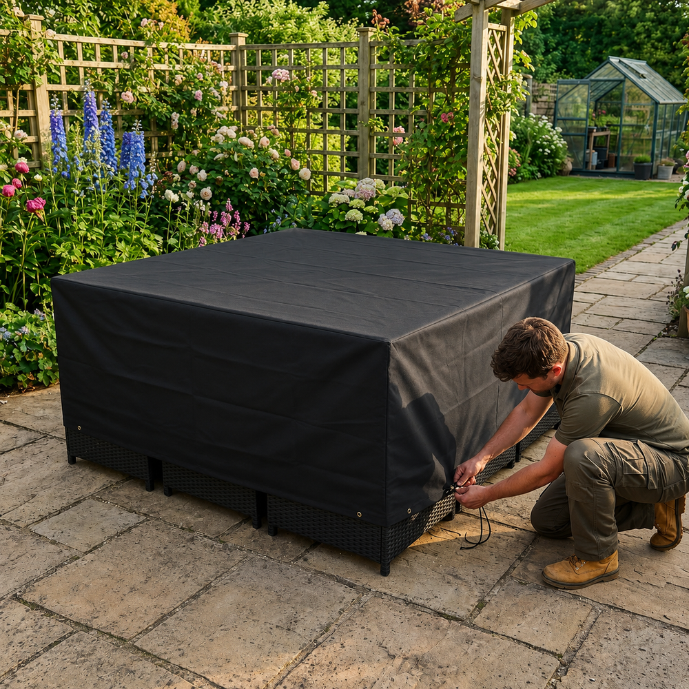Outdoor Furniture Cover – 132 x 212 x 65 cm – Waterproof UV Protection – Garden Set