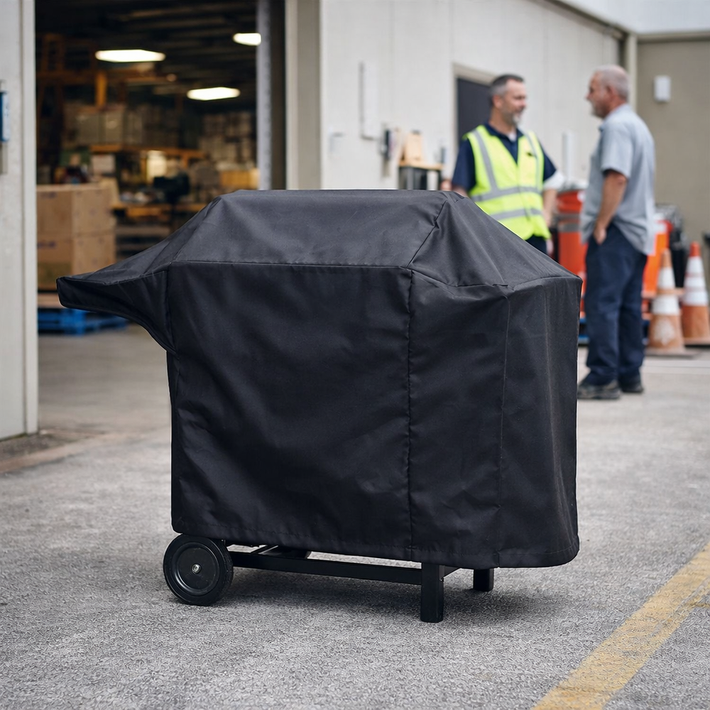 Small Barbecue Cover – Black – Heavy Duty Polyethylene – Outdoor Protection