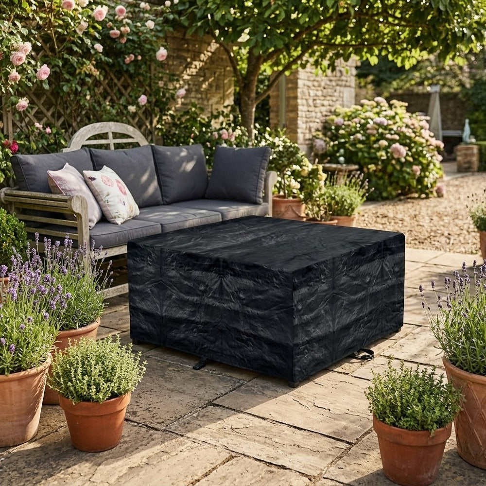 Heavy Duty Small Coffee Table Cover – Black – Polyethylene – Outdoor Protection
