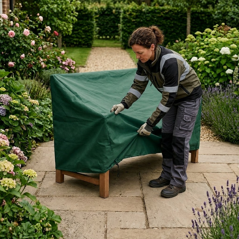 3 Seater Bench Cover – Medium Green – Durable Polyester – Outdoor Protection