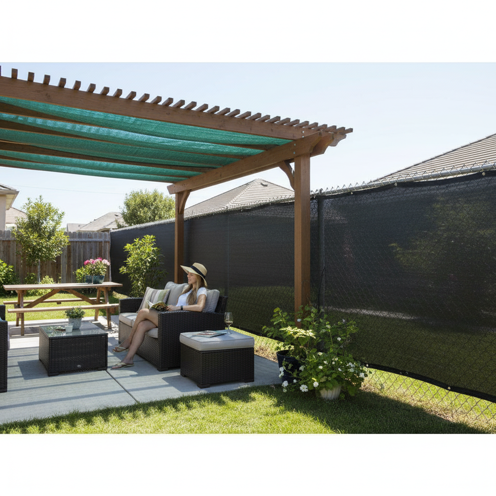 Premium 80% Shade Netting - Medium Weight HDPE Mesh for Privacy and Sun Protection in Various Sizes