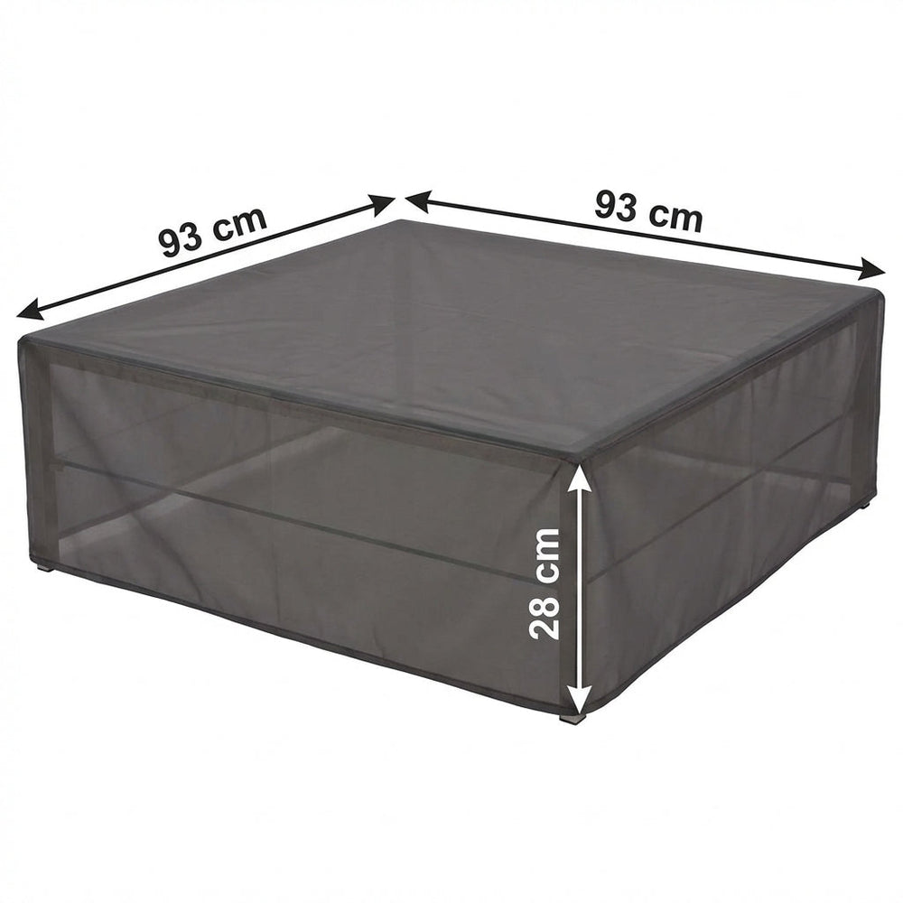 Coffee Table Cover – 93x93x28cm Charcoal – Weatherproof Polyester – Outdoor Protection