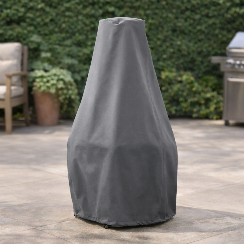 Chimenea Cover - Large Grey - Waterproof Protection - Garden Use