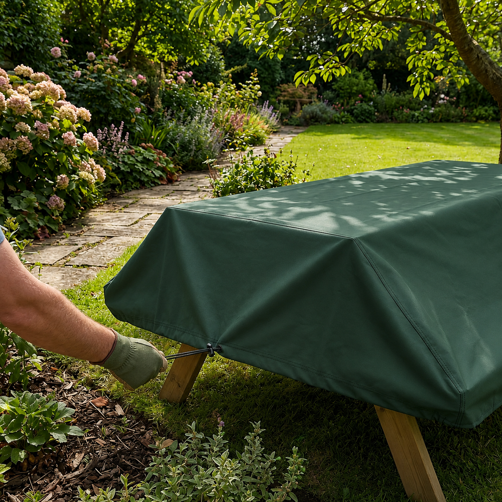 Picnic Table Cover – 157cm – Heavy Duty Water-Resistant – Outdoor Furniture Protection