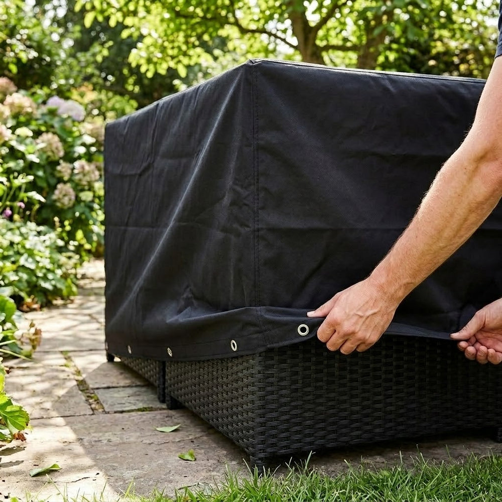 4 Seater Rattan Cube Set Cover – Medium 125cm – Waterproof Protection