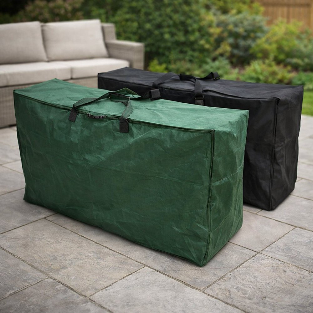 Cushion Storage Bag – Green/Black – All-Weather Protection – Outdoor Use