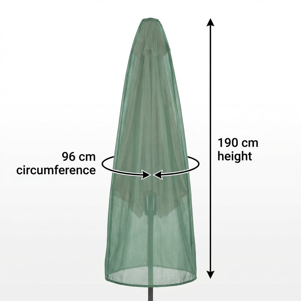 Extra Large Parasol Cover – Green – Waterproof Polyester – Outdoor Protection