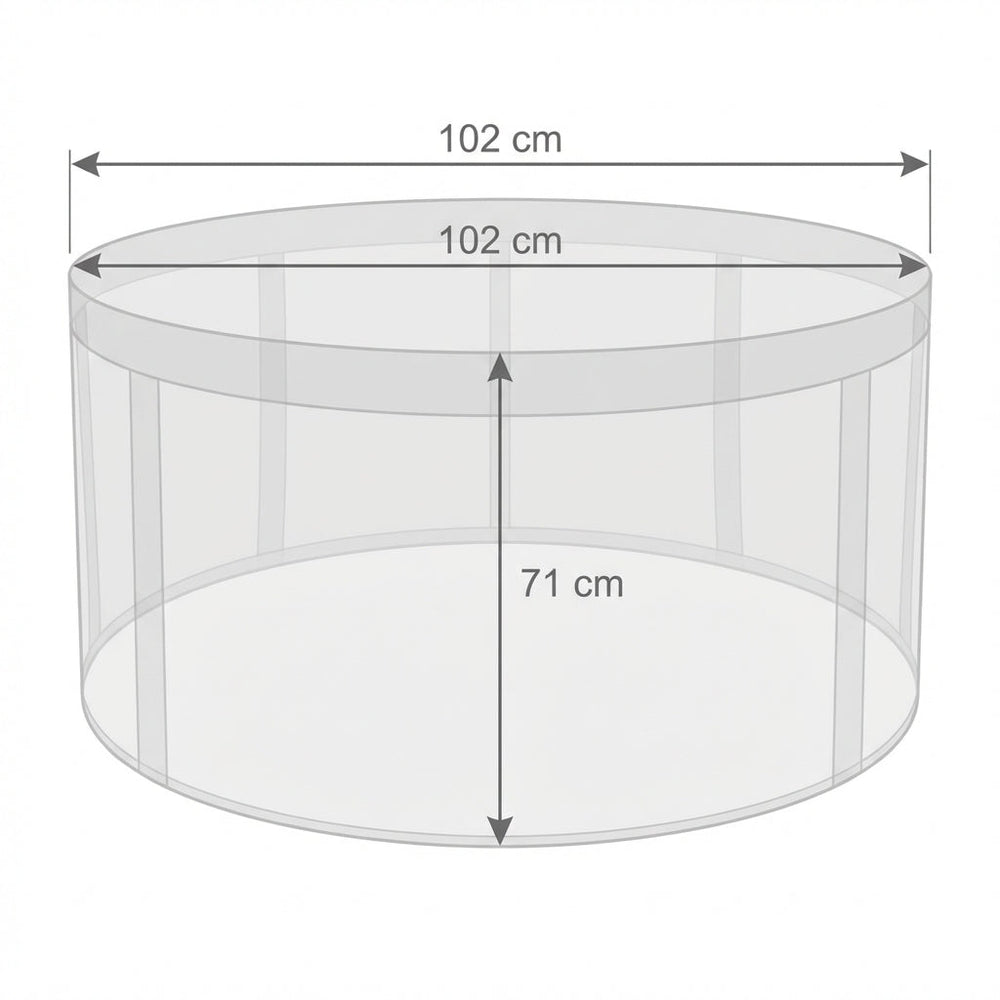 Circular Table Cover – 4 Seat – Reversible PVC Polyester – All Weather Protection