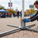 Premium Heavy Duty Display Stand for Large Trees Up to 15ft with Galvanised Finish and Extra Stability Features