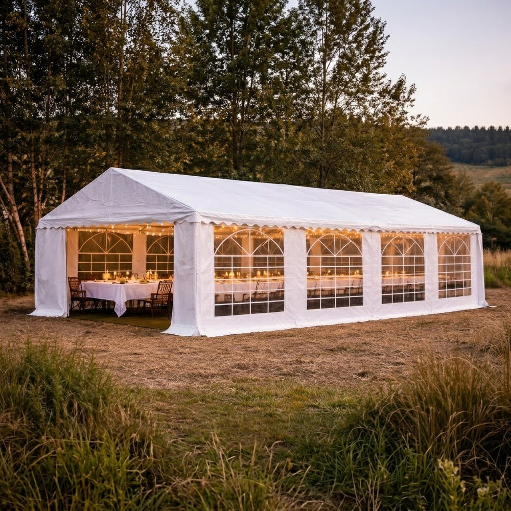 4x10m White PE Marquee Party Tent for Outdoor Events UK