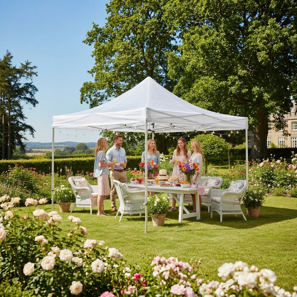 4x4m Heavy-Duty Pop-Up Gazebo | Clear Transparent Roof