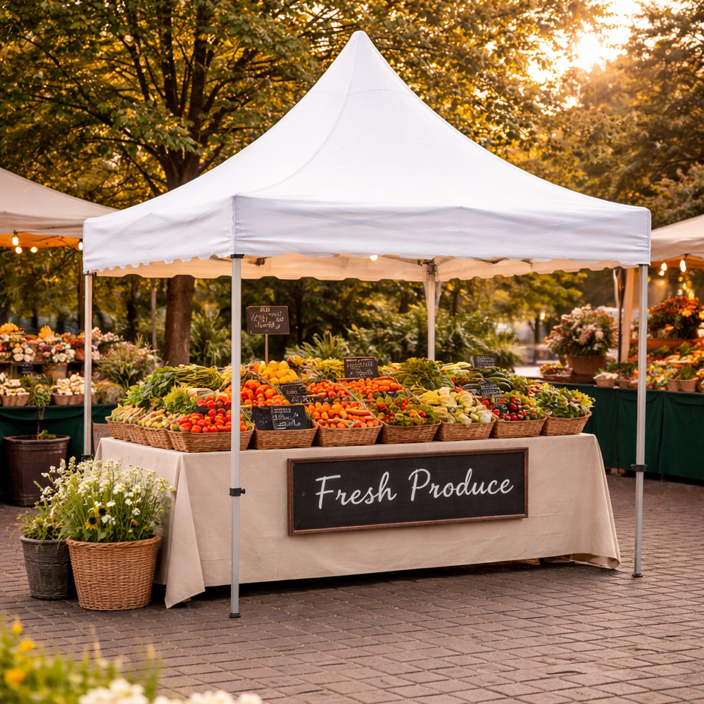 4x4m Professional Peak Pagoda Pop-Up Gazebo Marquee – White