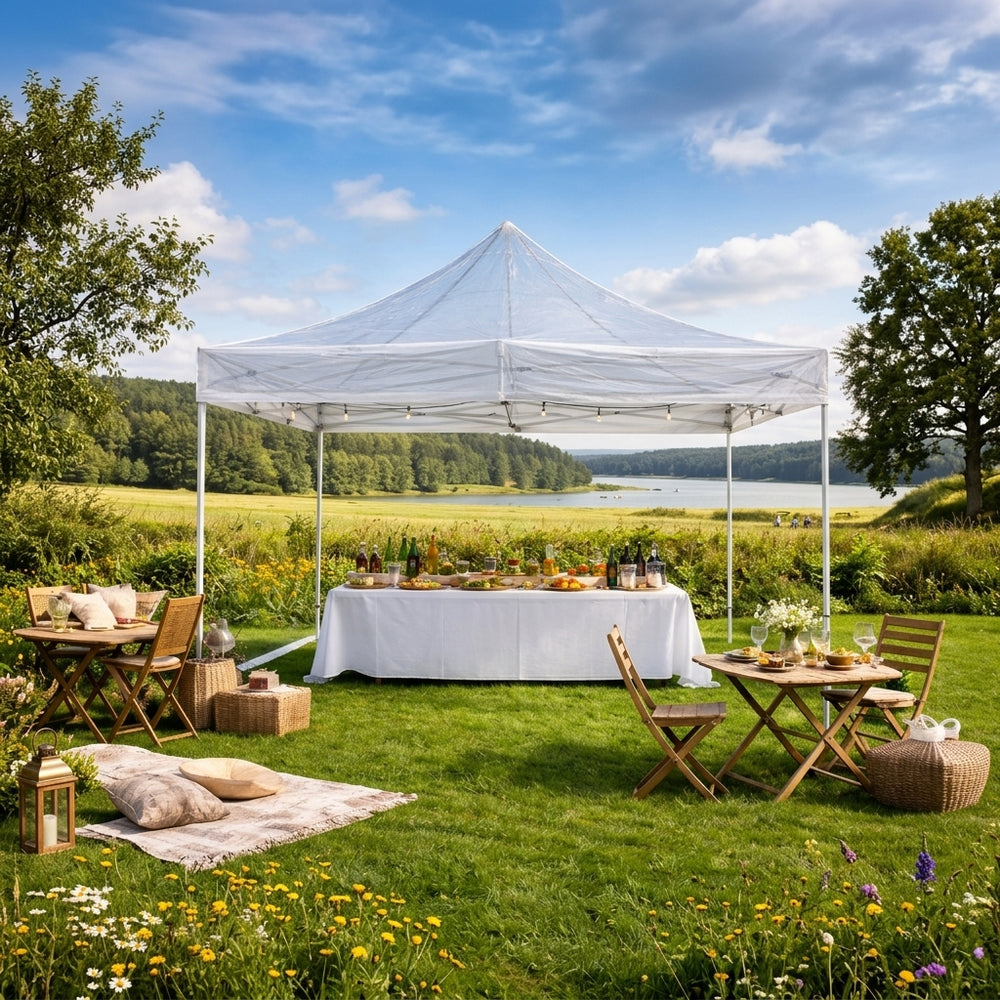4x4m Professional Pop-Up Gazebo | Clear Transparent Roof