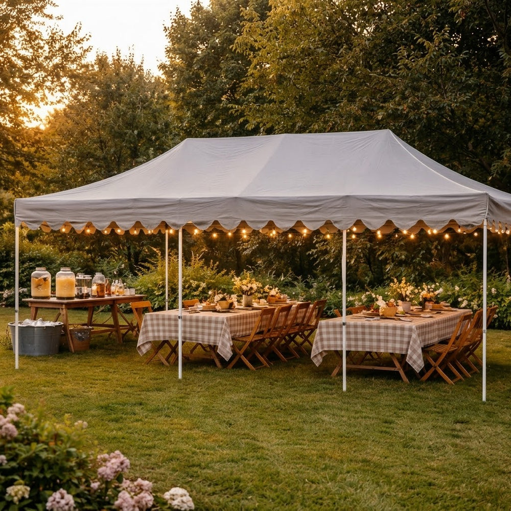 4x6m Latte Moroccan Pop Up Gazebo Waterproof