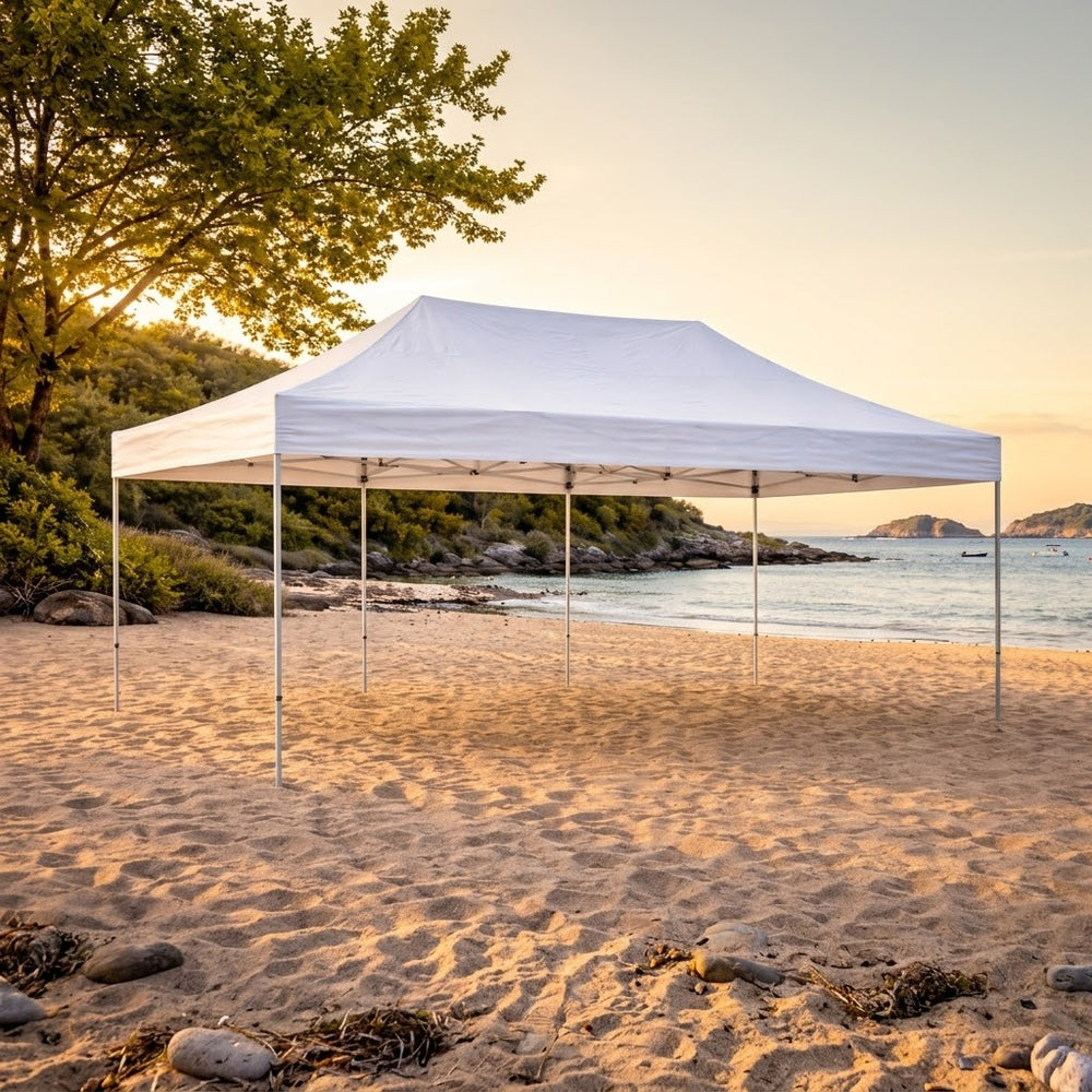 4x6m Professional Pop Up Gazebo | White Waterproof Lightweight Event Shelter