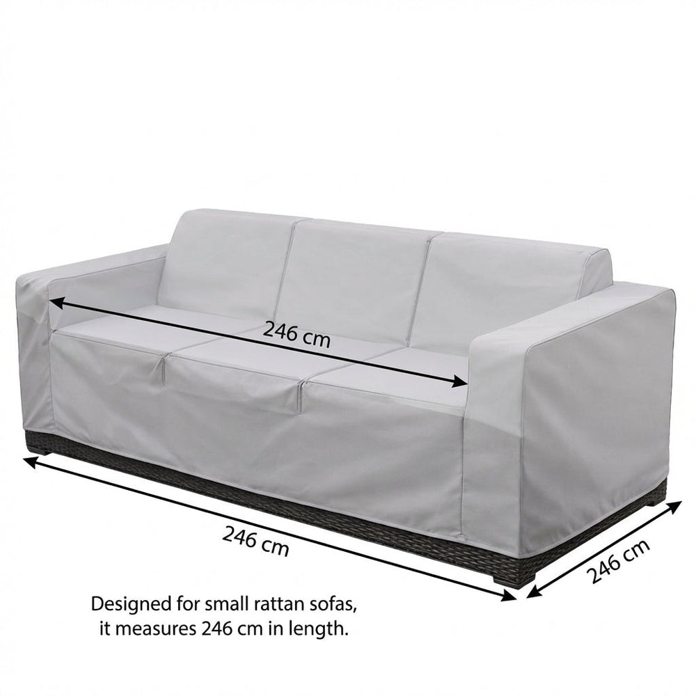 3 Seater Sofa Cover – 246cm – PVC Backed Polyester – Outdoor Protection