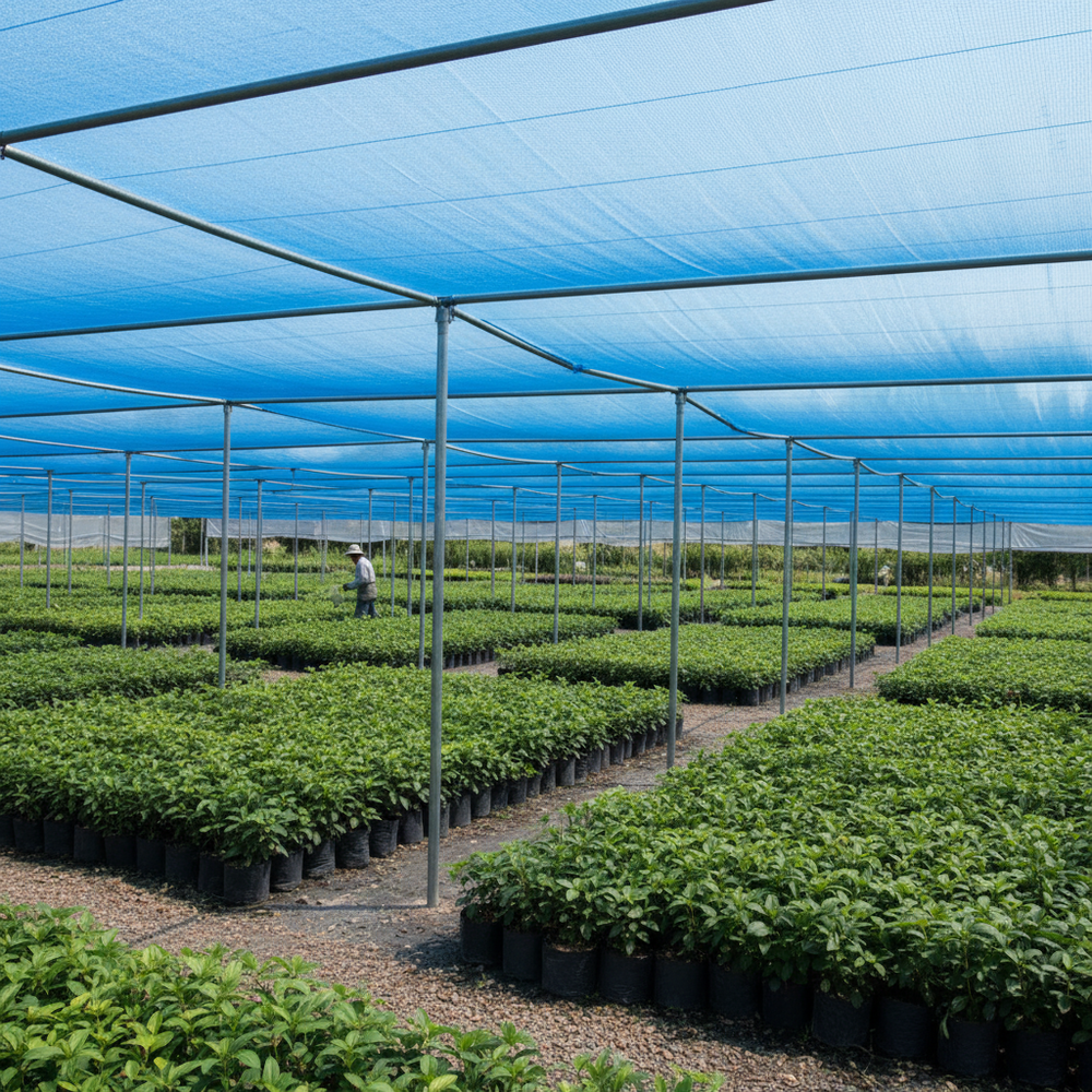 Premium 45% Shade Netting 50m Roll - UV Stabilized, Lightweight with Stitched Eyelets for Versatile Use