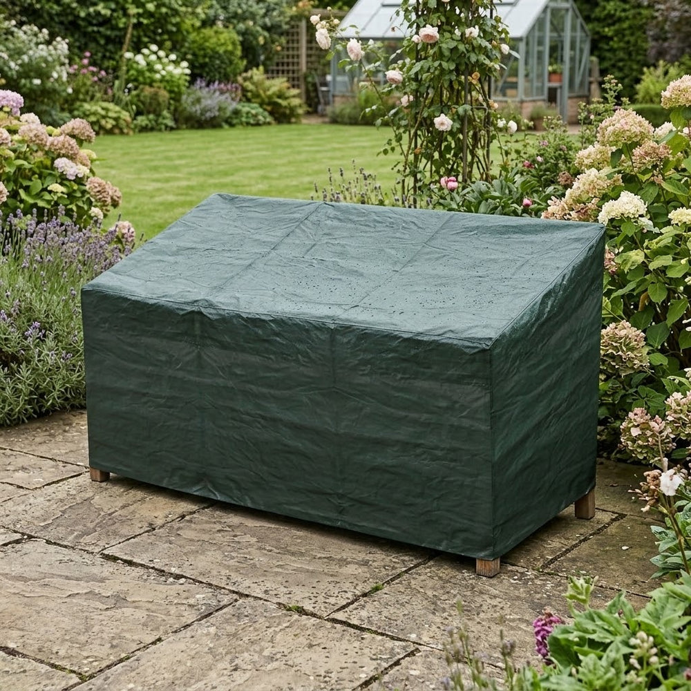 3 Seater Bench Cover – Green – Heavy Duty Polyethylene – Outdoor Protection