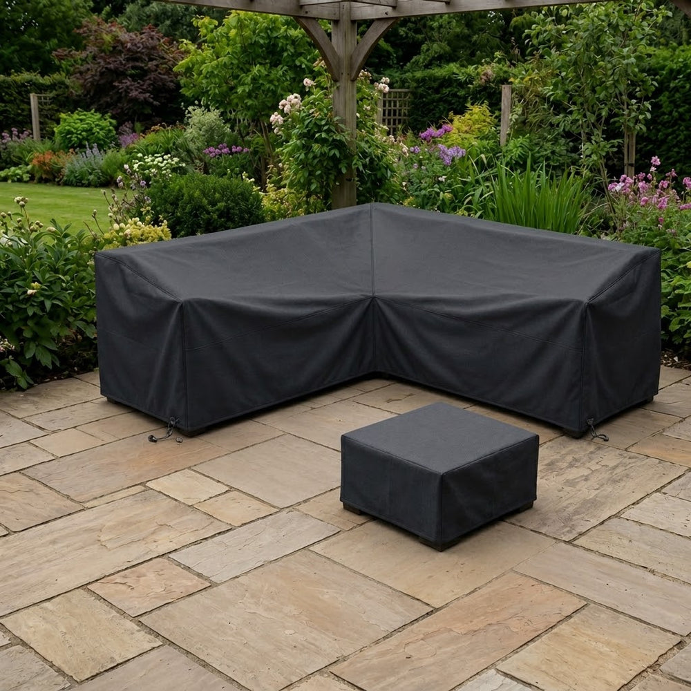 Corner Sofa Set Cover – Medium Charcoal – Polyester – Outdoor Furniture Protection