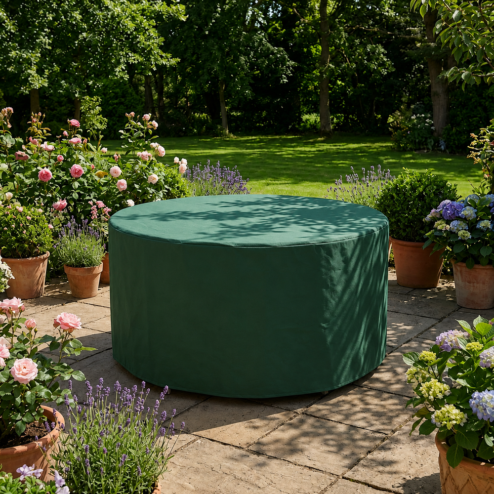 Circular Table Cover – 4-6 Seat – Reversible PVC Polyester – Outdoor Protection