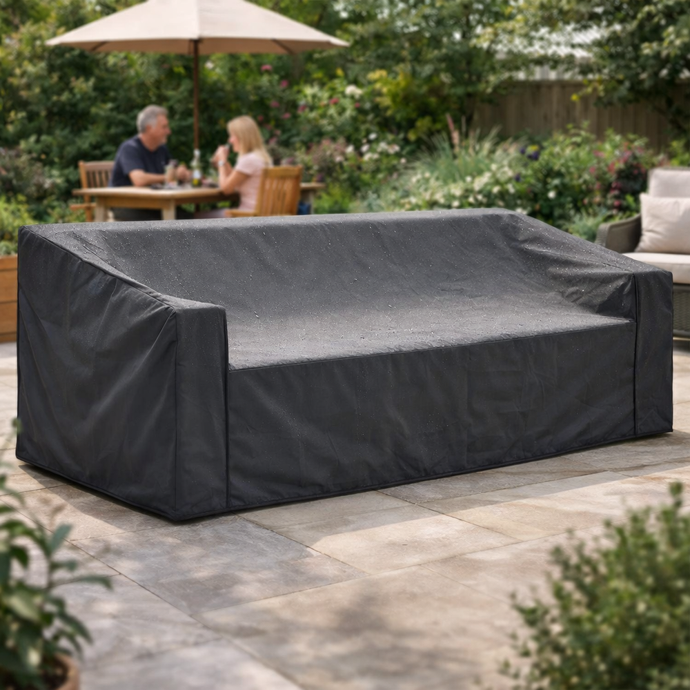 Three Seater Sofa Cover – Large Charcoal – Durable Polyester – Outdoor Protection