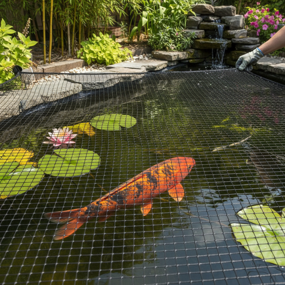 Premium Lightweight Pond Netting 5mm x 6mm - 150m Roll for Fish Protection from Predators and Debris