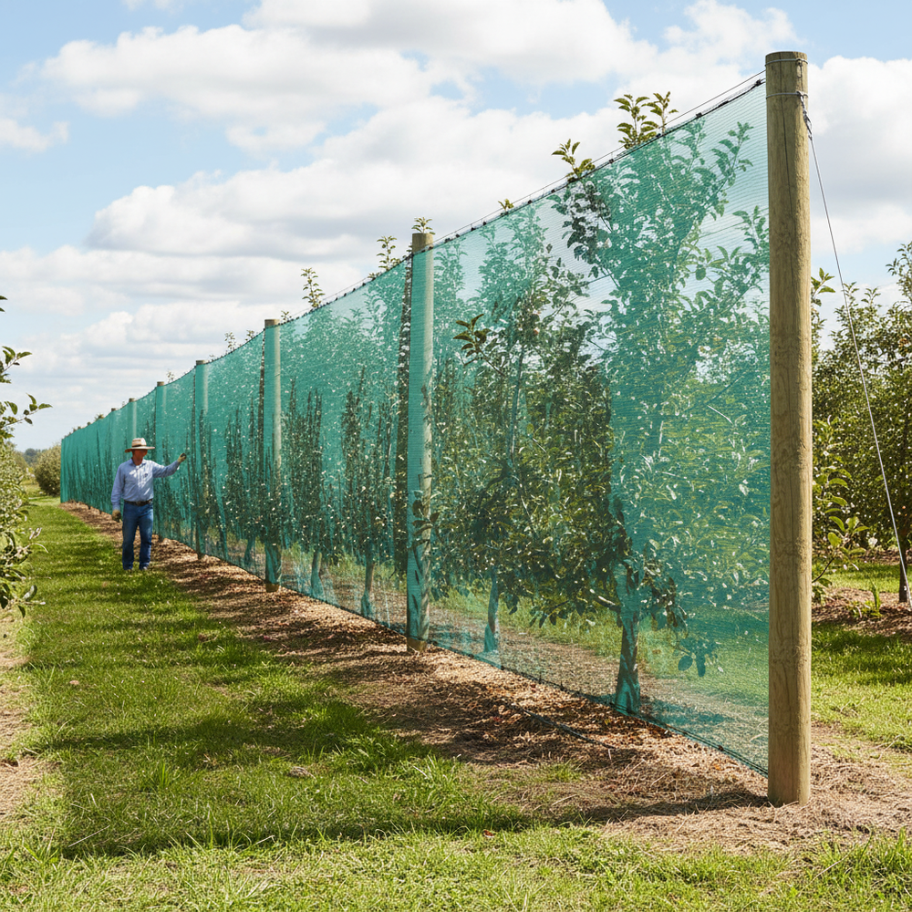 Premium Medium Duty Knitted Windbreak Netting - 40% Wind Reduction, UV Stabilized for Plants and Crops, Available by the Metre