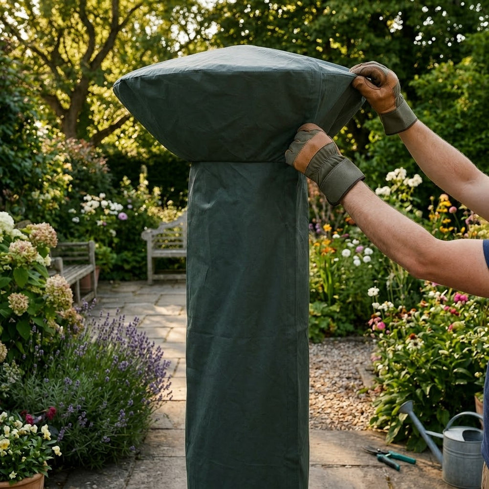 Heavy Duty Patio Heater Cover – 124 cm Diameter, Green – Weather Protection