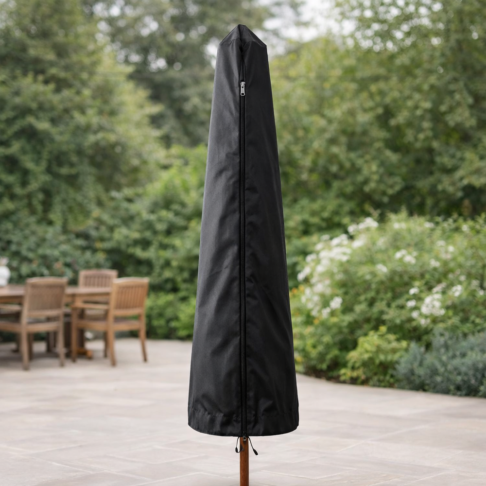 Extra Large Parasol Cover – Waterproof Black – Outdoor Protection