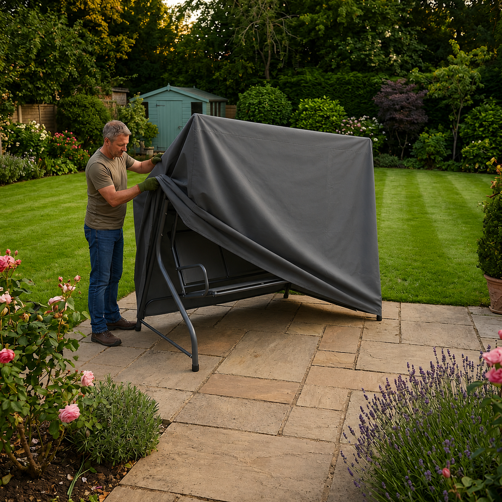 3 Seater Swing Seat Cover – Medium Charcoal – Polyester – Outdoor Protection