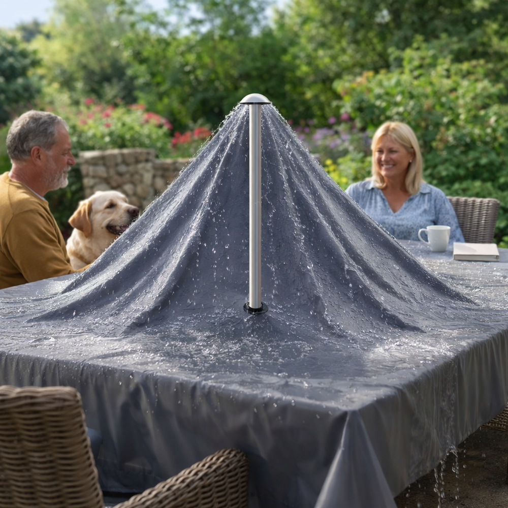 Water Shedding Pole – Plastic Coated Steel – Garden Furniture Protection