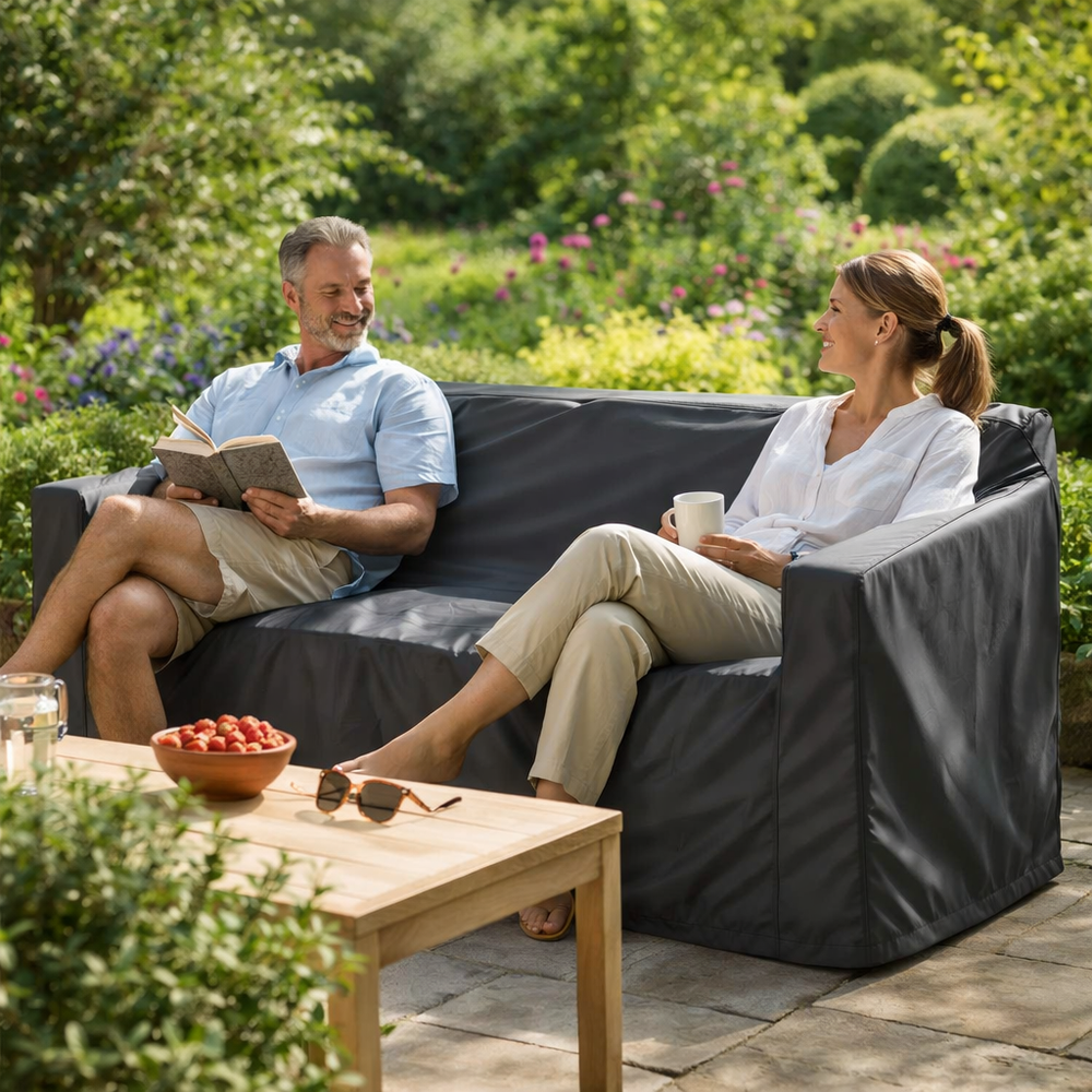 Rattan Sofa Cover – Large 173cm – Waterproof PVC – Outdoor Furniture Protection