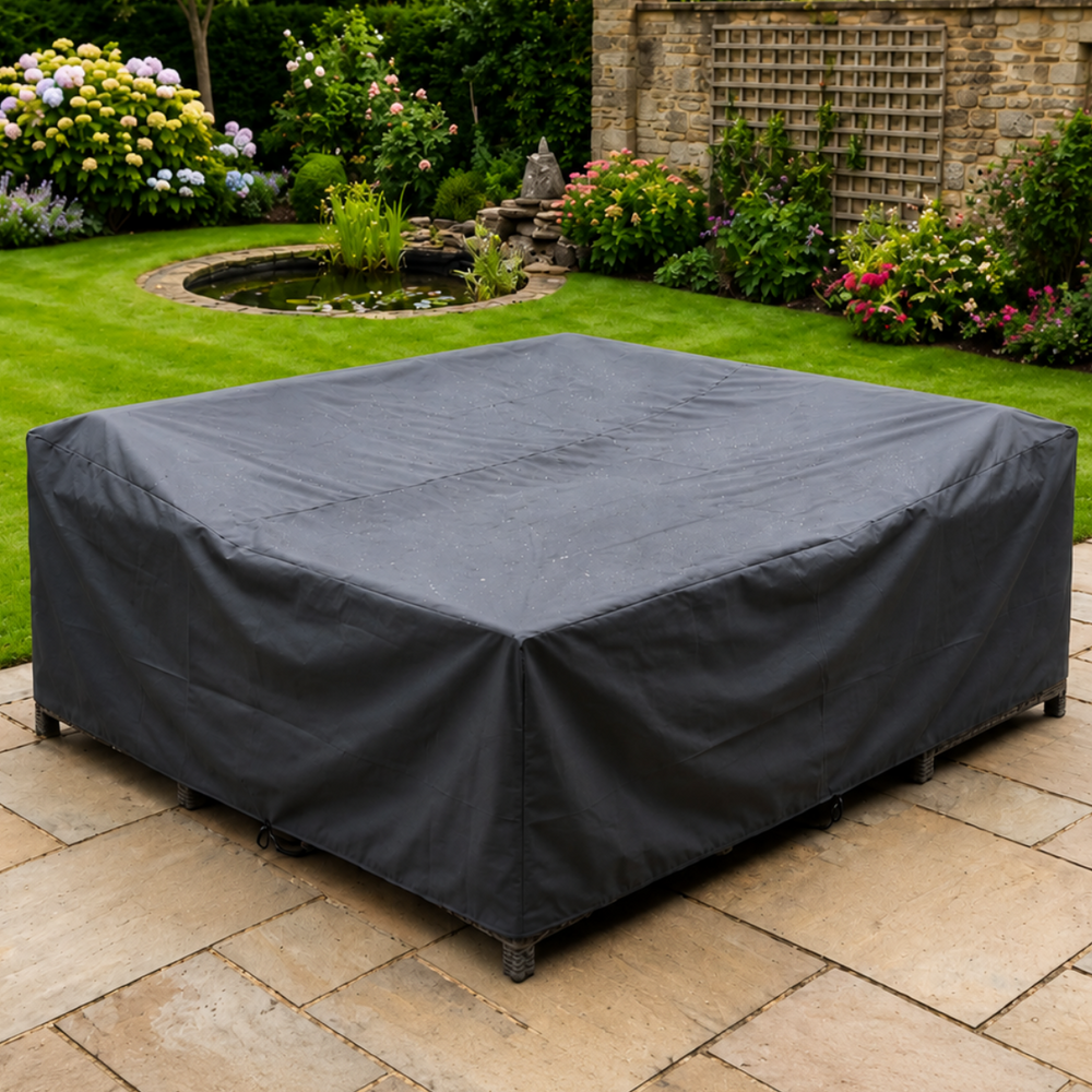 Square Corner Sofa Dining Set Cover – 300cm Charcoal – Heavy Duty Protection
