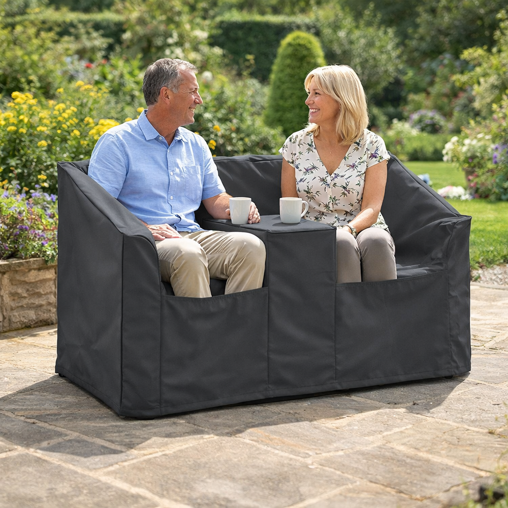 Premium Companion Seat Cover – 150cm Charcoal – Weather Resistant – Outdoor Furniture Protection