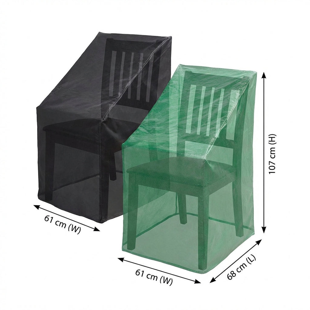 Stacking/Reclining Chair Cover – Green/Black – All-Weather Protection – Outdoor Use