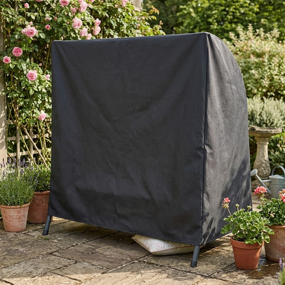 Heavy Duty 2 Seater Swing Seat Cover – Black – Waterproof UV Protection – Outdoor Use