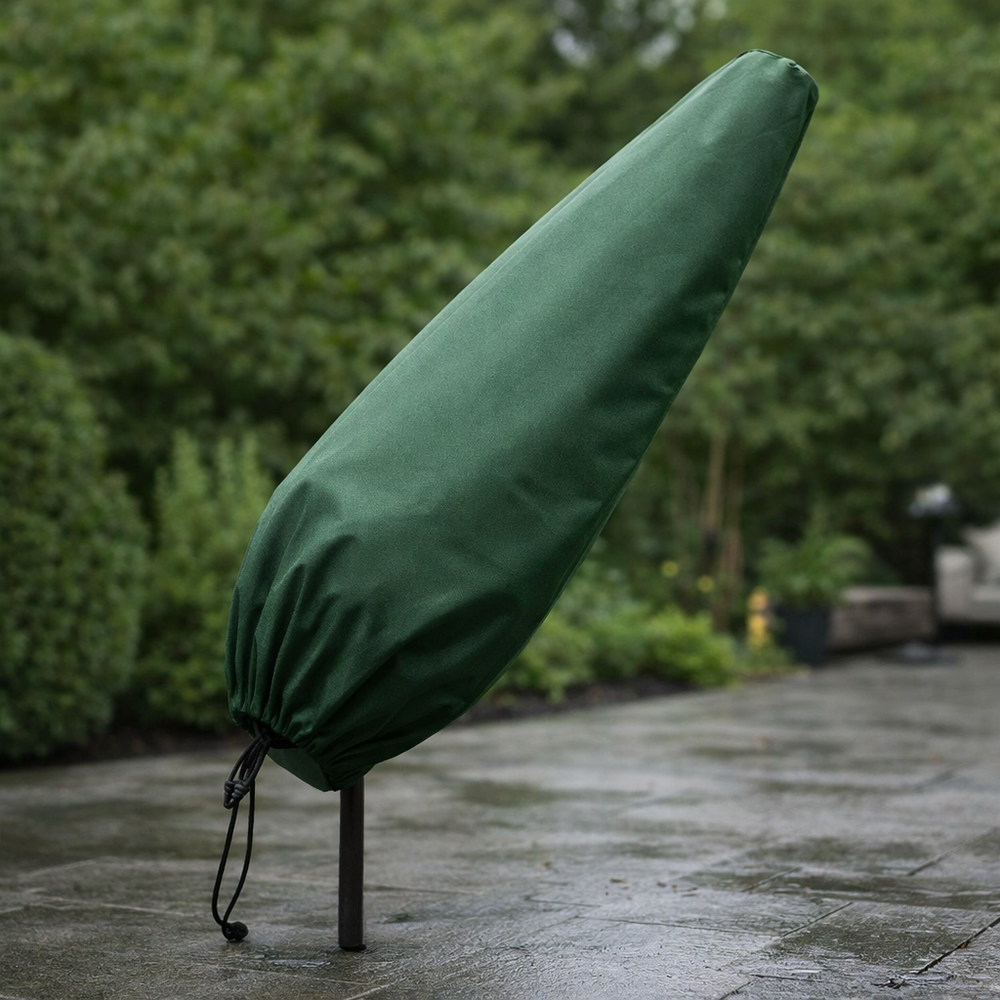 Heavy Duty Parasol Cover – Large Green – Polyethylene Protection – Outdoor Use
