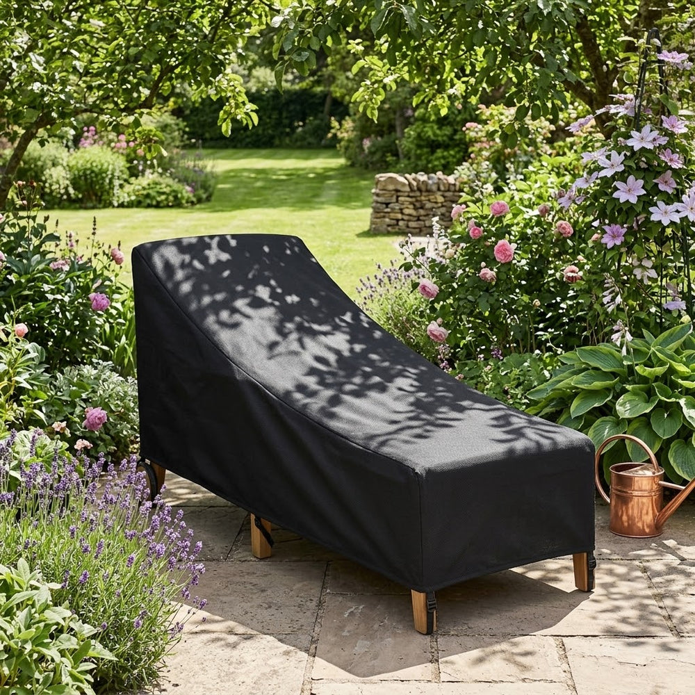 Steamer Chair Cover – 150x60x90 cm Black – Heavy Duty Waterproof – Outdoor Protection