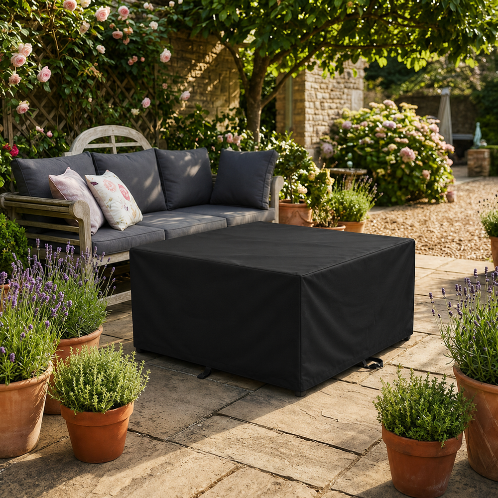 Heavy Duty Small Coffee Table Cover – Black – Polyethylene – Outdoor Protection