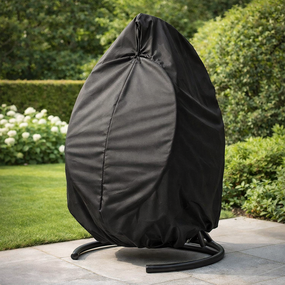 Deluxe Hanging Chair Cover – Black – PVC Backed Polyester – Outdoor Protection