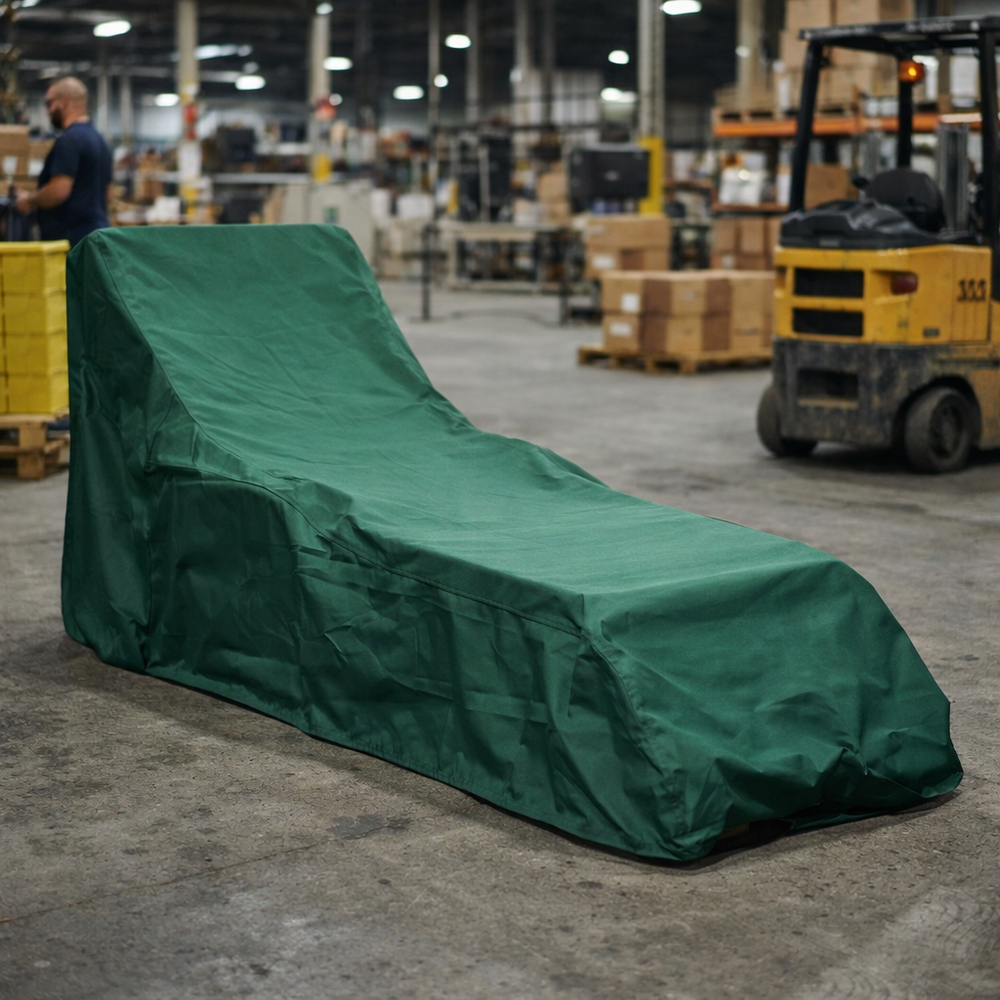 Heavy Duty Lounger Cover – Green – Polyethylene Protection – Outdoor Use