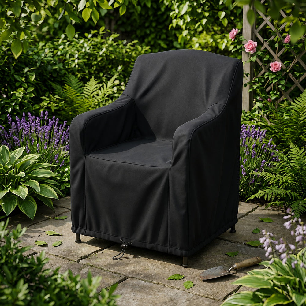 Armchair Cover – Small Black – Heavy Duty Weather Protection