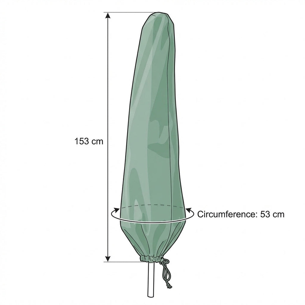 Heavy Duty Parasol Cover – Green – Polyethylene – Outdoor Use