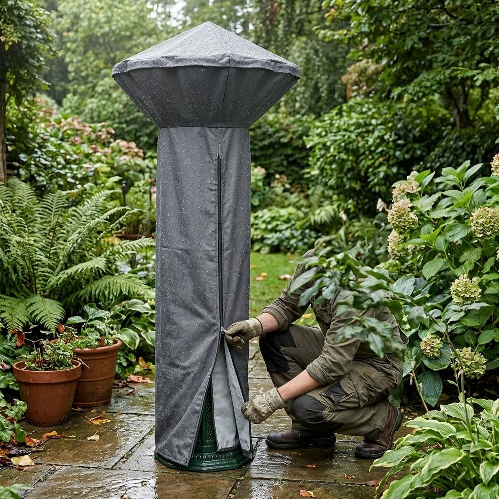 Patio Heater Cover – 179cm Black – Heavy Duty Waterproof – Outdoor Protection