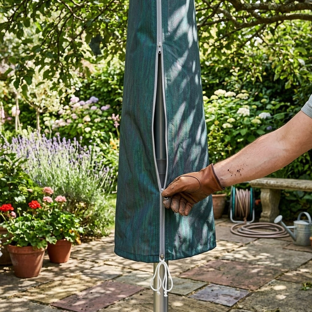 Cantilever Parasol Cover – Green – Super Tough Polyester – Outdoor Protection